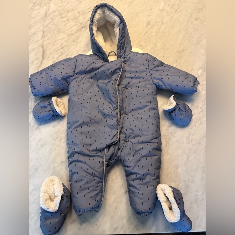 Cadet Rousselle blue Snow Suit 1 piece 18M